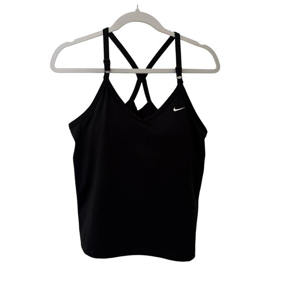Nike Womens Black Indy Scoop-Neck Light Support Racerback Tank Top Large NEW - Picture 1 of 7
